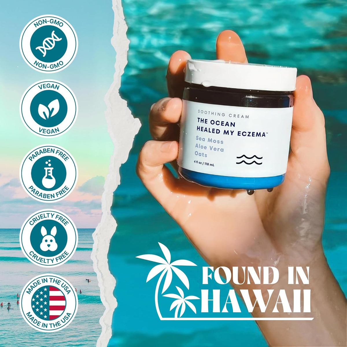 Soothing Skin Cream - Sea Moss & Oats For Dry, Sensitive Skin