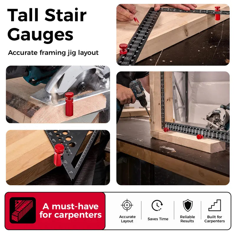 Stair Gauge Stops - Lock Measurements for Fast, Repeatable Layouts