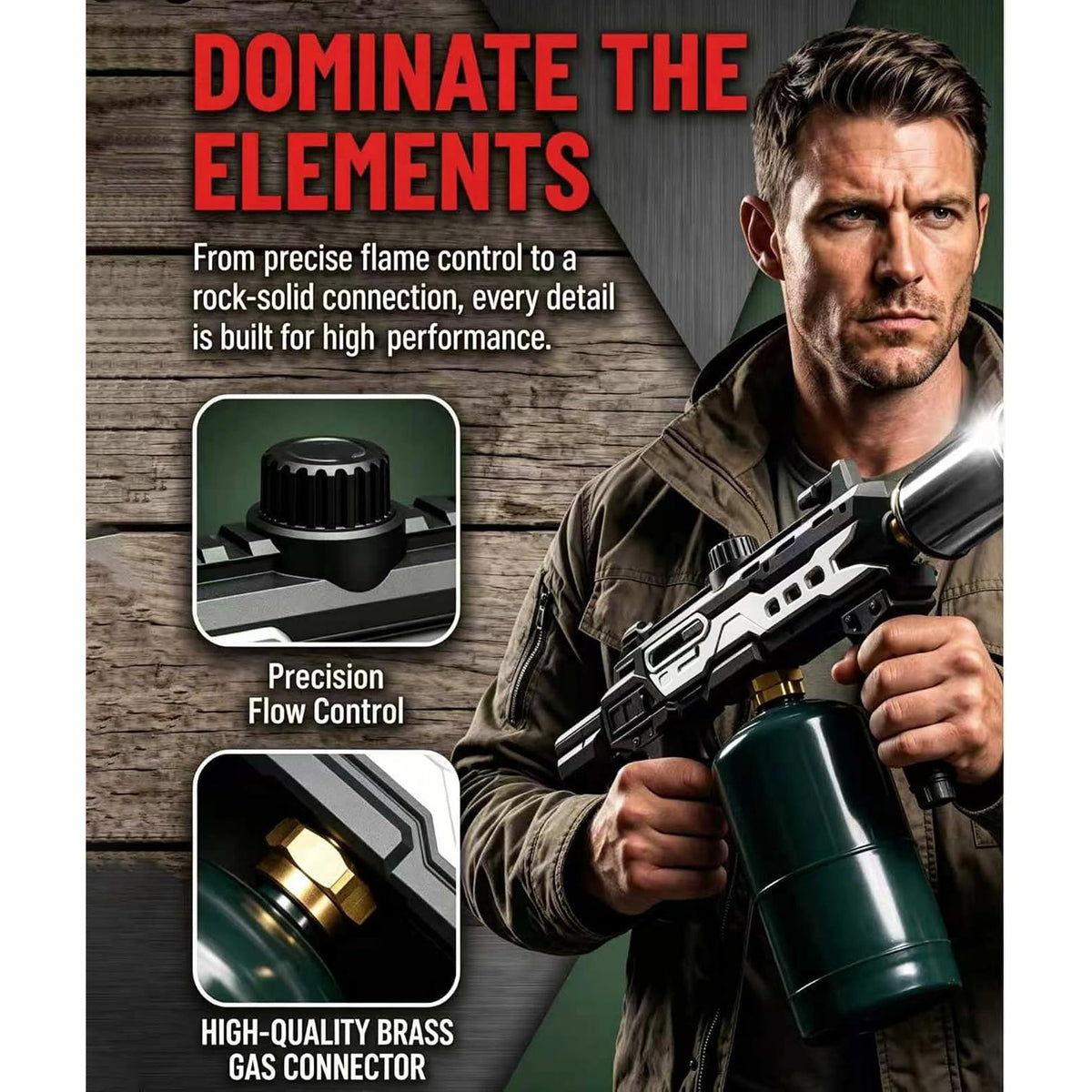 🔥 Power Flame Torch（Not included gas tank) - Fast Fire Starting For BBQ & Outdoor Adventures