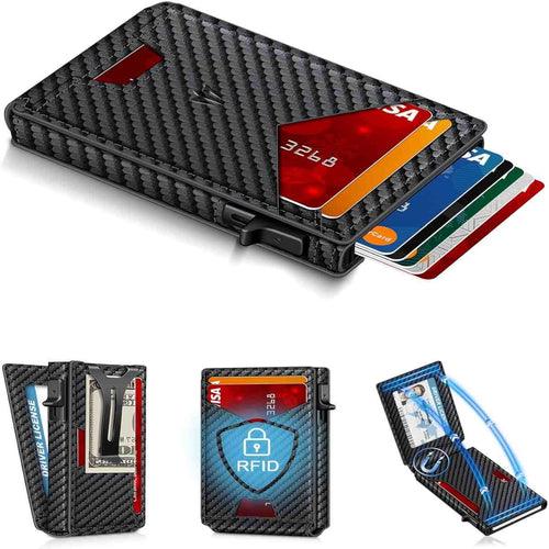 Minimalist RFID Wallet - One-Click Pop-Up Access For Slim Everyday Carry