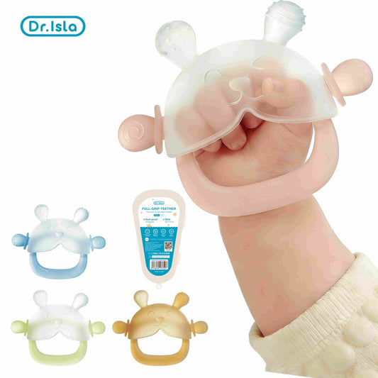 The Teether That Stays On Baby's Hand--A Wearable Silicone Teething Mitten That Soothes Sore Gums While Helping Babies Learn To Grip & Explore