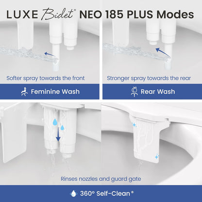 🚽 Bidet Toilet Seat Attachment - Dual Nozzle Water Cleaning System For A Cleaner, Fresher Bathroom Experience