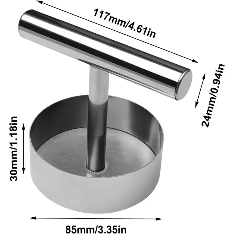 Burger Patty Press - Stainless Steel Mold For Perfectly Shaped Patties