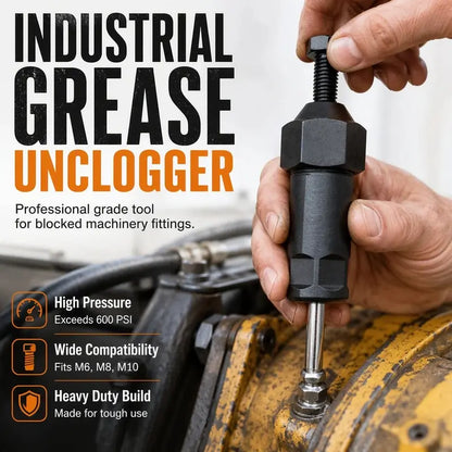 Grease Fitting Unclogger - 600+ PSI Pressure For Clearing Blocked Lubrication Fittings