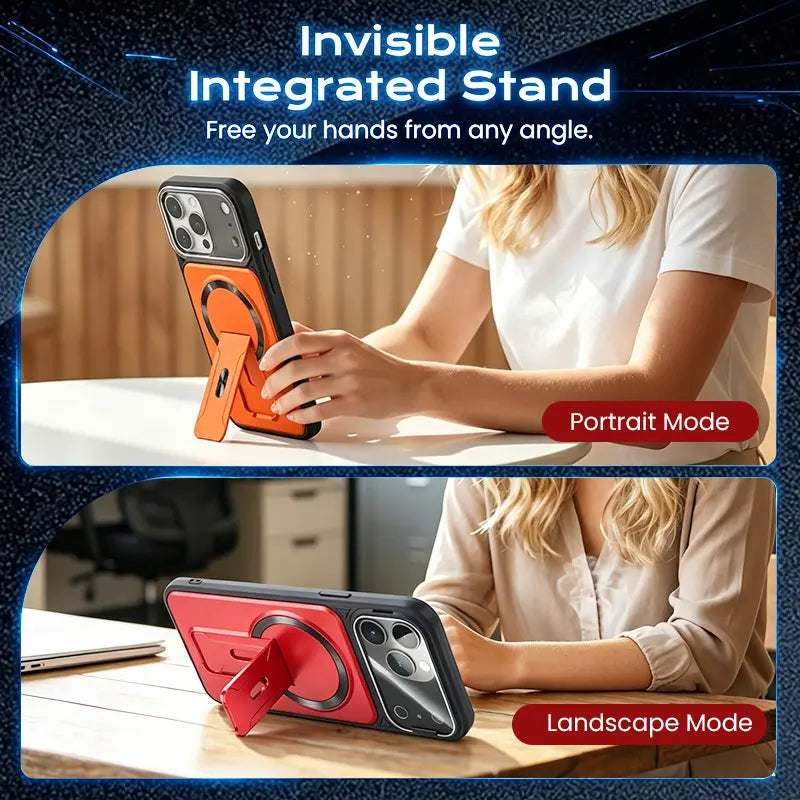 3-in-1 Phone Case - Hidden Stand & Camera Guard For Everyday Convenience