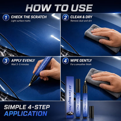 Car Scratch Repair Pen - Quick Touch-Up Formula For Smoother-Looking Paint