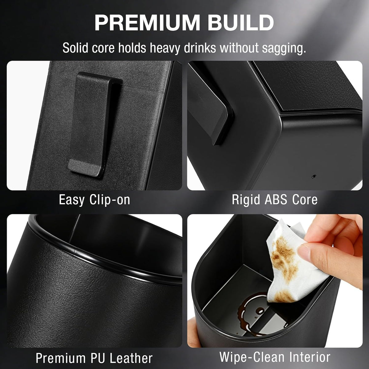 Car Cup Holder Pouch - Clip-On Extra Storage For Bottles & Daily Essentials