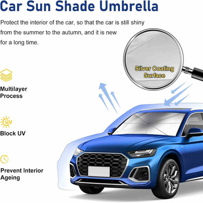 Beat The Heat Before You Drive--Block harsh sunlight, help reduce interior heat, and keep your parked car more comfortable in seconds