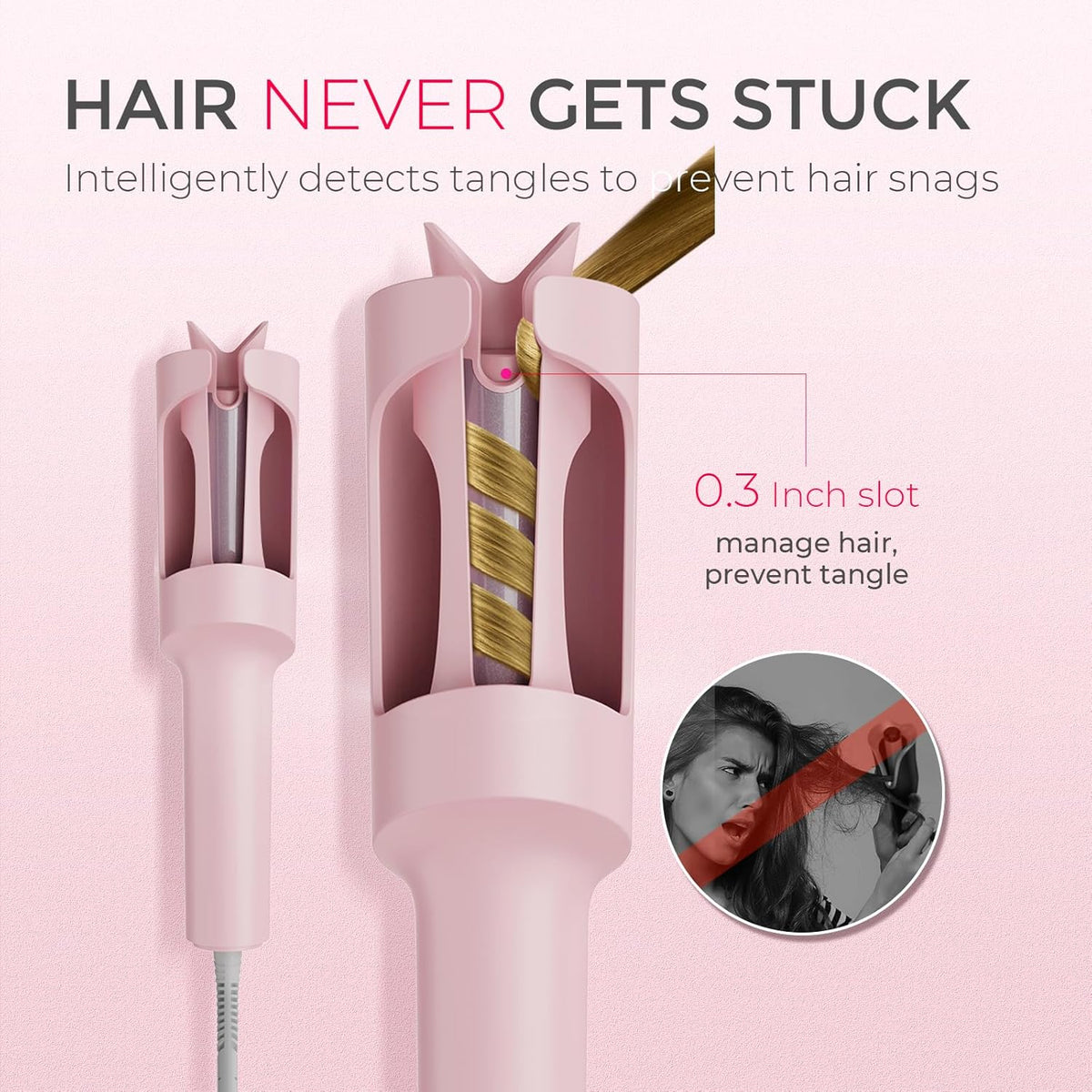 Automatic Rotating Curling Iron – Ceramic Ionic Styling for Effortless Bouncy Curls