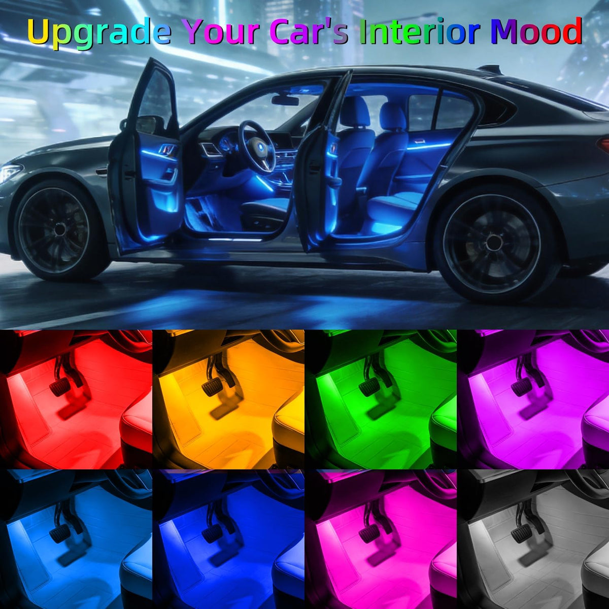 Wireless RGB LED Strobe Lights - Remote Controlled Flashing System For Night Visibility & Vehicle Style
