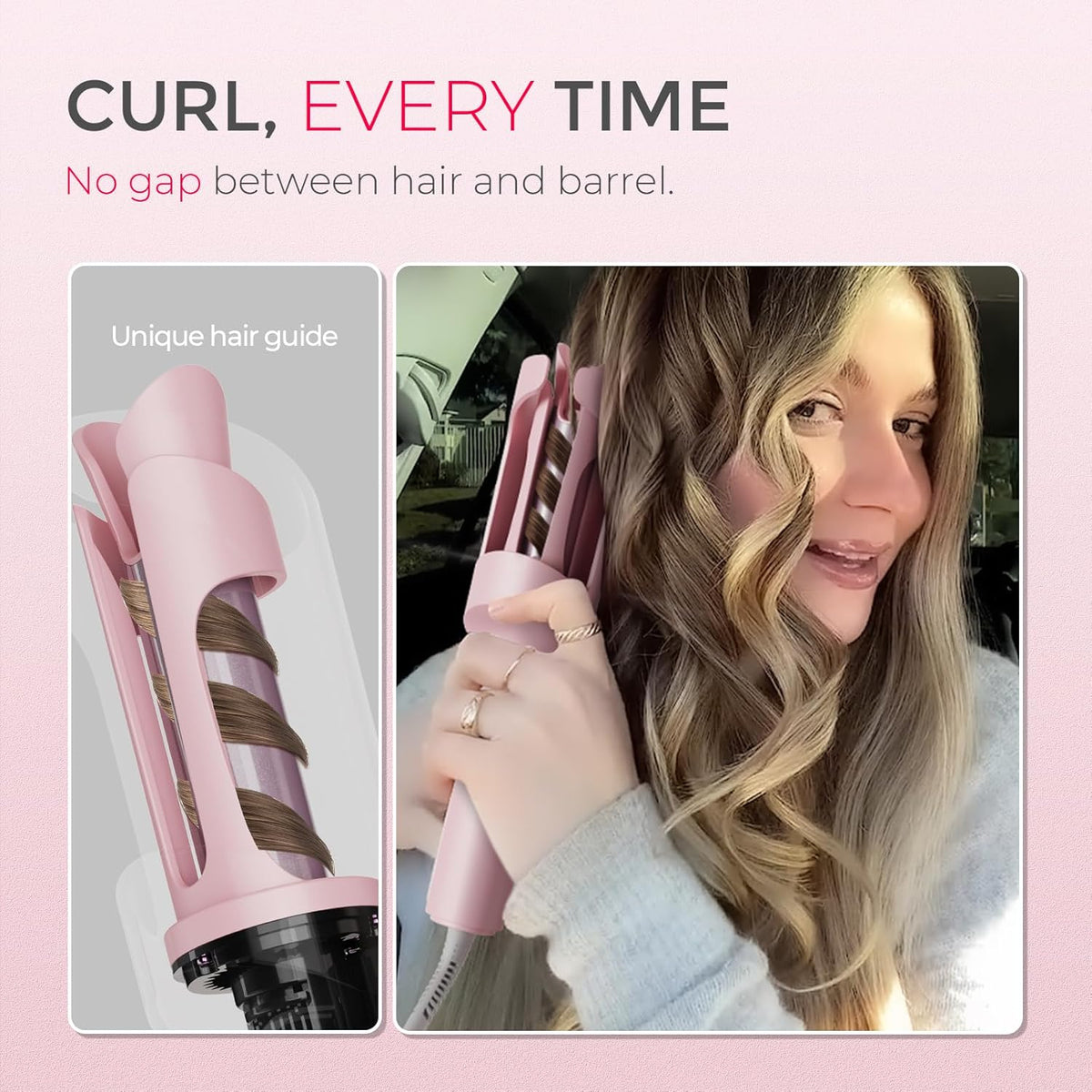 Automatic Rotating Curling Iron – Ceramic Ionic Styling for Effortless Bouncy Curls