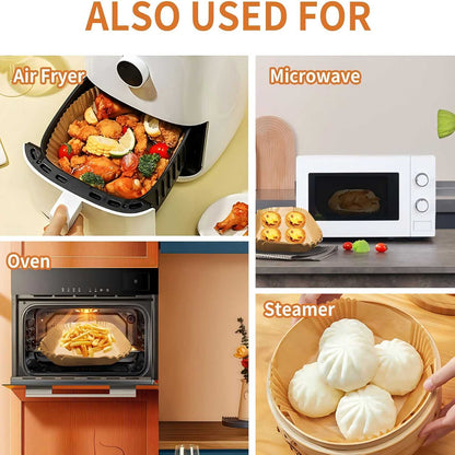 Air Fryer Paper Liners - Non-Stick Parchment For Faster, Easier Cleanup