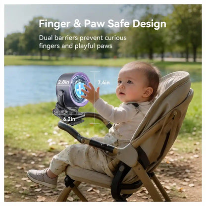 Portable Clip Fan - Turbo Airflow For Instant Personal Cooling