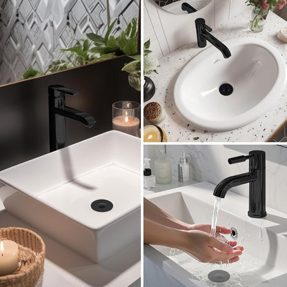 Bathroom Sink Drain Stopper - Removable Hair Filter For Clog-Free Drains