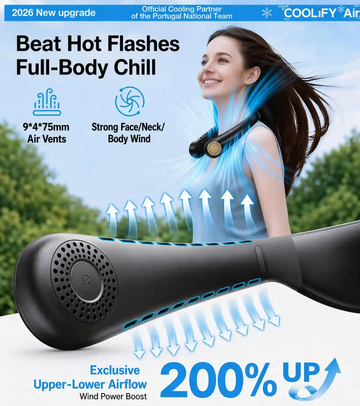 Instant Personal Cooling, Hands-Free Freedom Everywhere | Buy 1 Get 1 Free