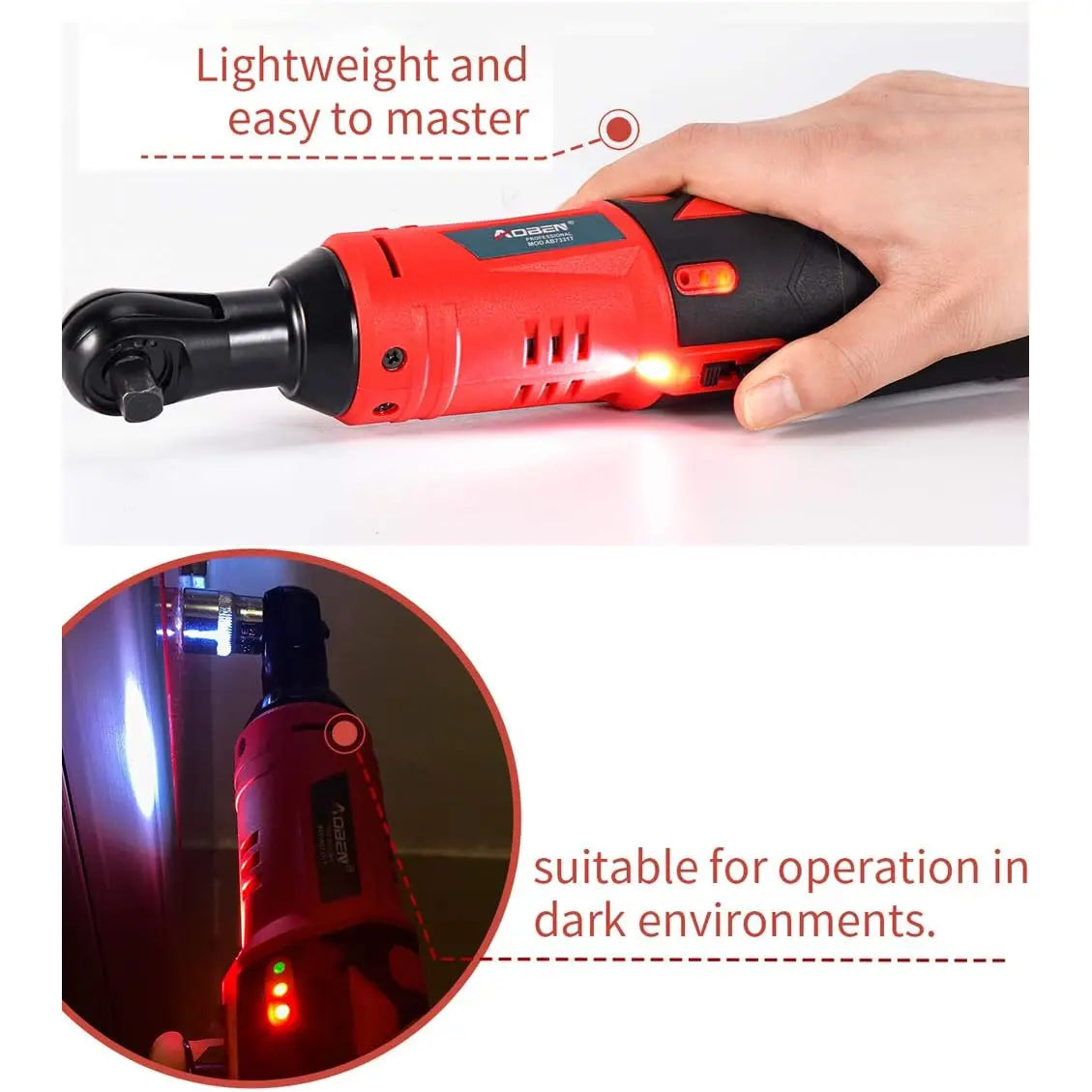 Cordless Electric Ratchet Wrench - High-Torque Power For Tight-Space Repairs